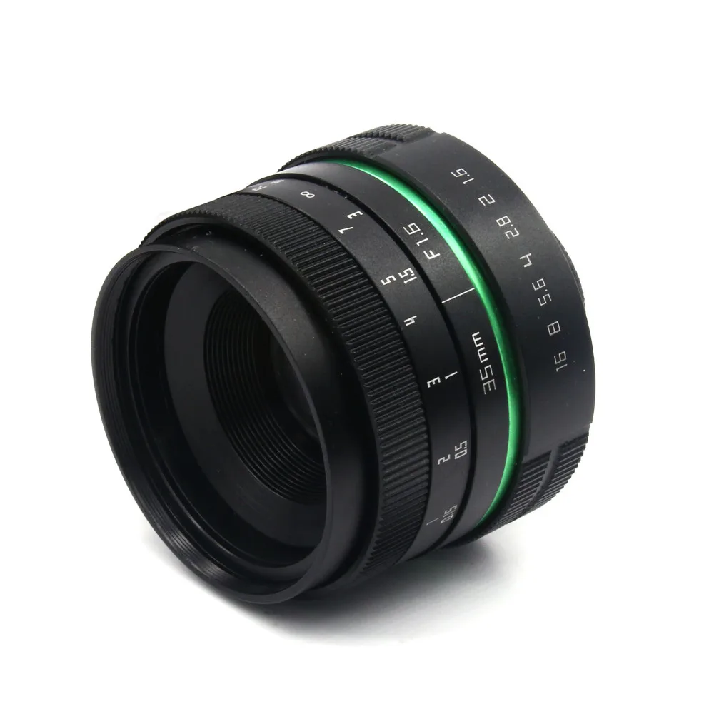 Новый зеленый круг 35 мм APS-C объектив камеры видеонаблюдения для Sony NEX NEX-6 NEX-5R NEX-F3 с