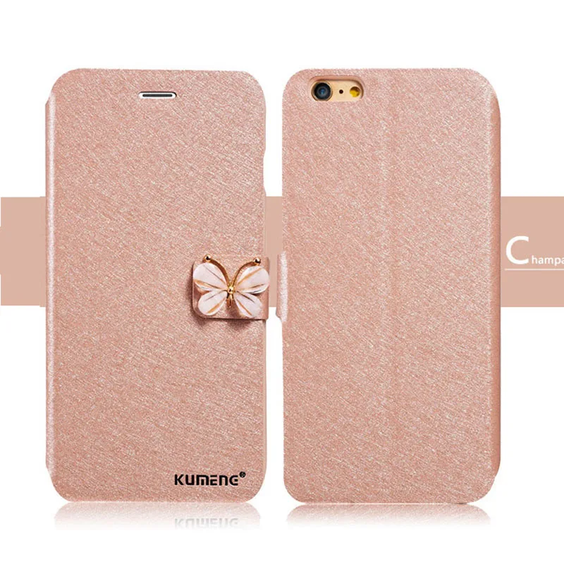 Роскошный кожаный бумажник Стенд откидная для iPhone 7 6 6s плюс SE 5 5S SE случае модный, с украшениями в виде бриллиантов узел галстук бабочка крышка слот для карт - Цвет: Rose Gold