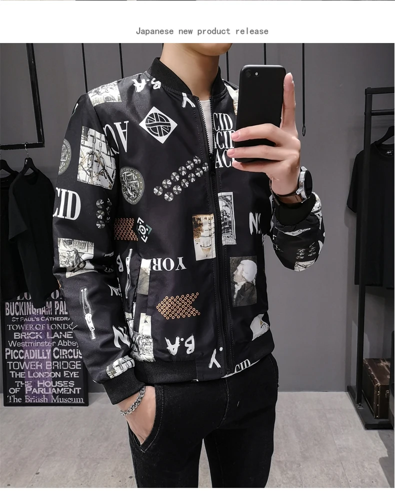 Уличная куртка Chaqueta Hombre, куртка в стиле хип-хоп, мужская приталенная куртка пилот, куртка-бомбер, мужские пальто со стоячим воротником, мужская одежда