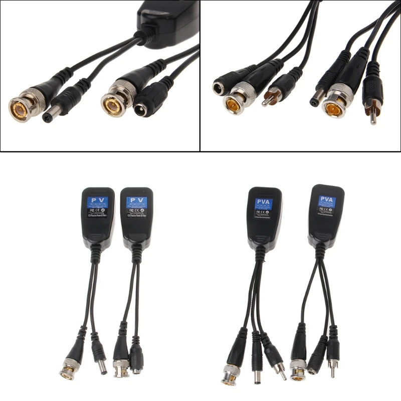 1CH пассивный RJ45 CCTV мощность видео аудио Balun приемопередатчик HDCVI HDTVI аналоговая AHD