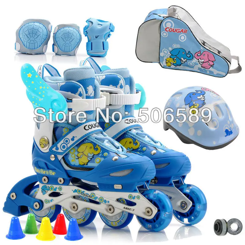 Роликовые коньки детские мигающие колеса для катания на коньках летающие MS 737