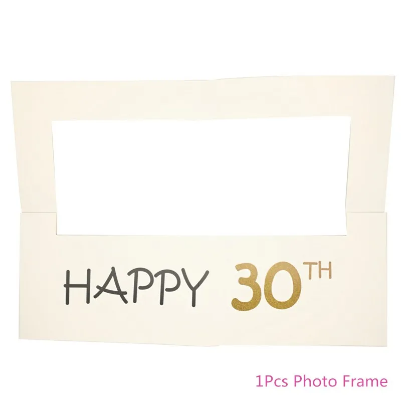 Chicinlife 1 шт. Happy 30th фото реквизит бумажная фоторамка 30 лет День рождения взрослого юбилея украшения принадлежности - Цвет: 1Pcs