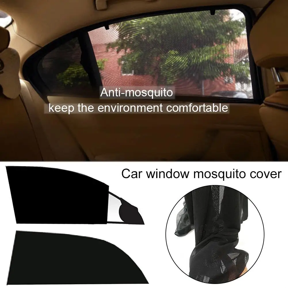 2 шт. автомобильный солнцезащитный козырек от комаров высокоэластичная сетка