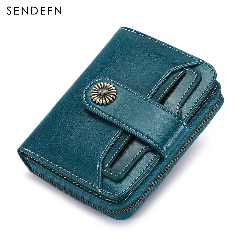 Кошелек SENDEFN Trend женский кошелек короткий качественный с пуговицами цветами 5185H