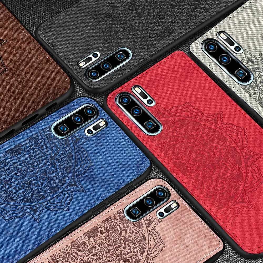 Роскошная текстура ткани противоударный чехол для huawei P30 Coque на Pro Чехол магните с