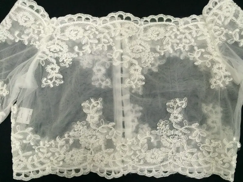 Mariage Аксессуары Свадебные Платья Половина Рукава Аппликация Кружева Свадебное