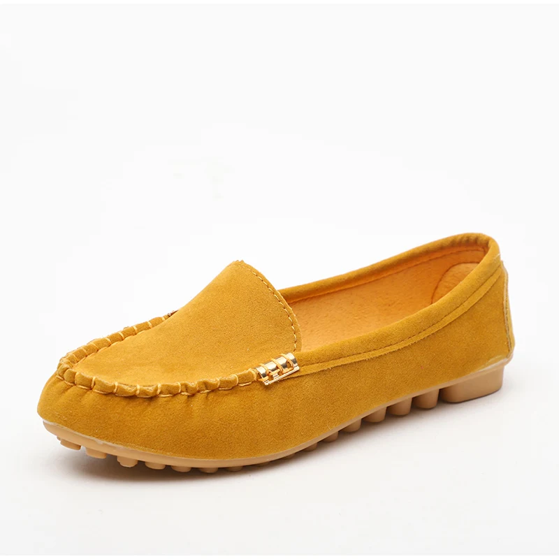Women Flats Suede Candy Color Loafers Slip on Casual Flat Shoes Soft Ballet Flat Spring Moccasins Shallow Ladies Shoes Puls Size