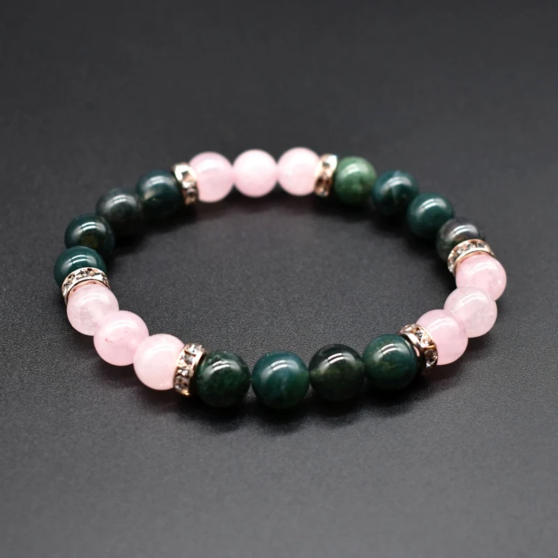 Браслет из натурального камня 8 мм для девушек украшение вручную ювелирное