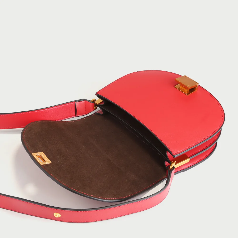 Ellacey 2019 Genuine Saddle Bag European and American Fashion Shoulder Crossbody Luxury Brand Women Small Messenger | Багаж и сумки