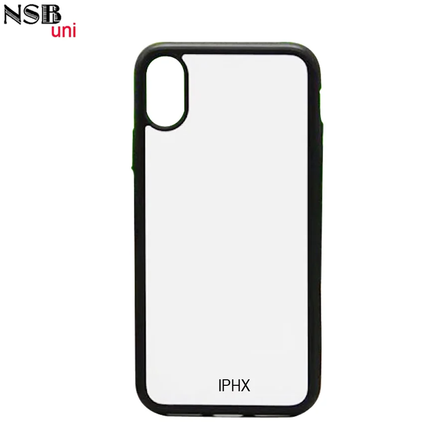 Для IPHONE X пустые 2D сублимационные ТПУ чехлы для сотовых телефонов, DIY печать резиновая задняя защитная крышка с белой металлической пластиной