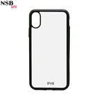 Резиновый защитный чехол для IPHONE X, с белыми металлическими пластинами, с сублимационной печатью, 2D