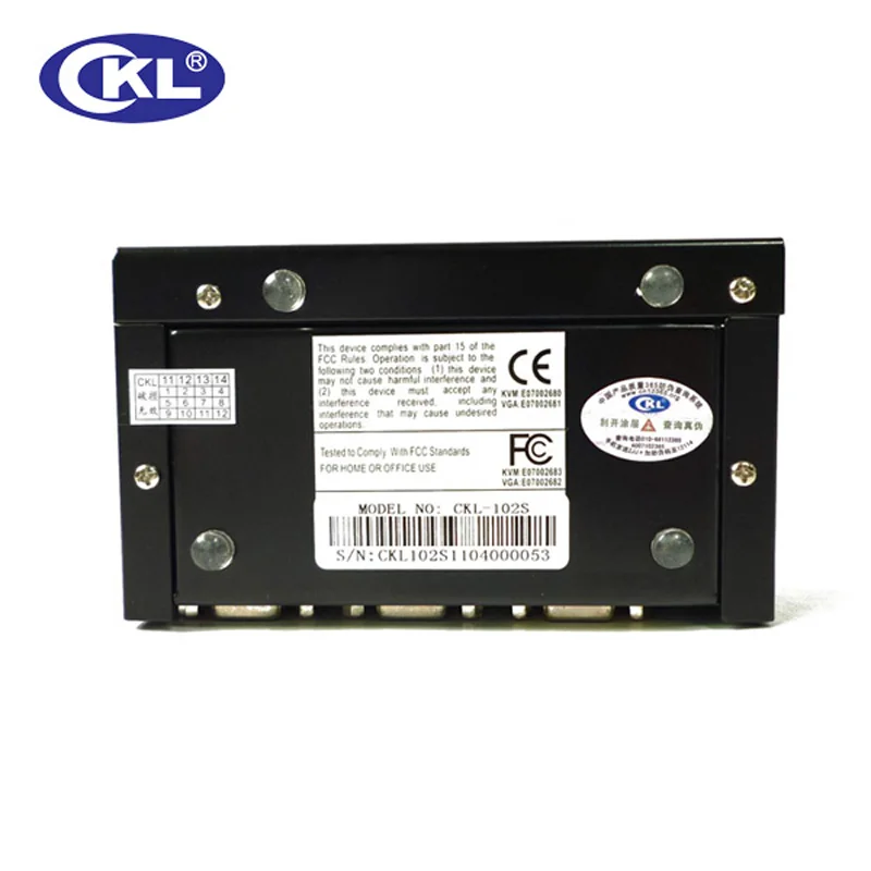 CKL 102S 2 порта VGA сплиттер с Аудио Металлический корпус поддерживает 450 МГц