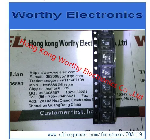 

Free shipping 10PCS/LOT IC DGTL POT 256POS 16-TSSOP Data Acquisition Digital Potentiometers AD5242BRU100