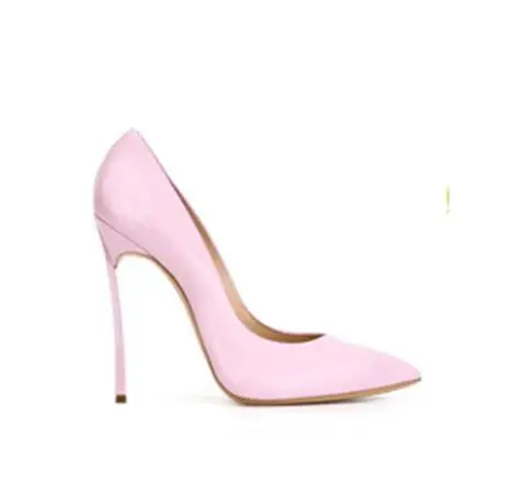 patent light pink Г. Осенние женские туфли-лодочки на высоком каблуке женские туфли на шпильке свадебные туфли с острым носком на высоком каблуке размер 33-43 - Цвет: patent light pink