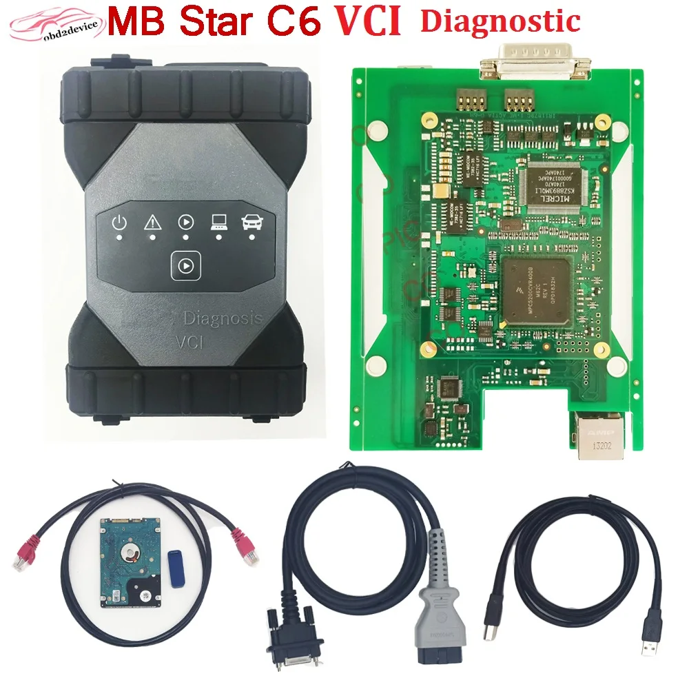 Мультиплексор VCI Star C6 2021 МБ поддержка протокола CAN/DOIP с новейшим программным