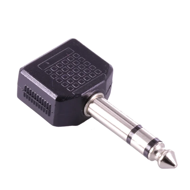 100pcs/lot Dual 3.5mm Female Jack to 6.35mm 3-pole Stereo Male Plug Adapter Connector Wholesale | Обустройство дома