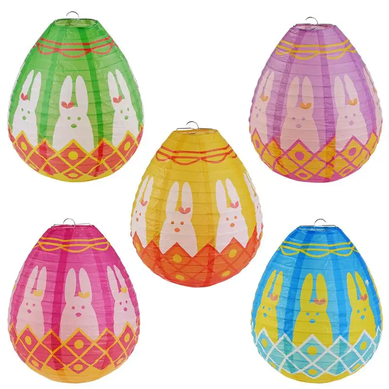 5pcs 10-Inch Easter Egg Paper Lantern Hanging Decoration Party For Home Wedding Holiday Decor | Освещение