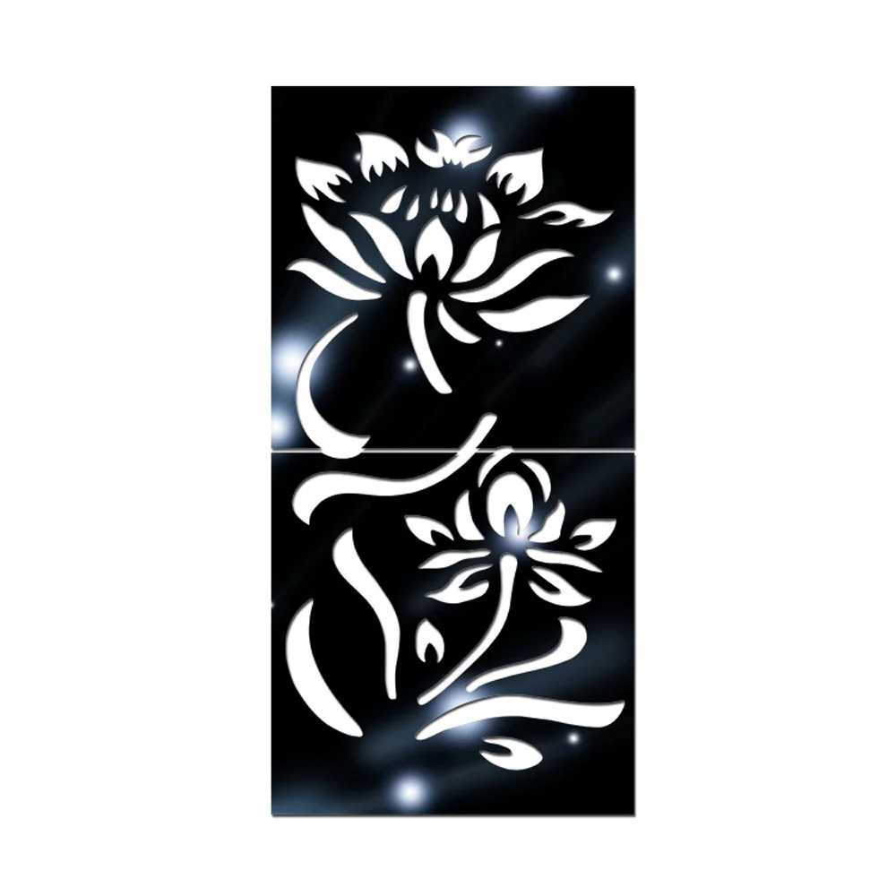1 SET Wall Sticker Modern Flower Mirror Acrylic DIY Decal Hallway | Дом и сад