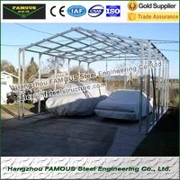 Various Usage prefab steel structure garages and sheds