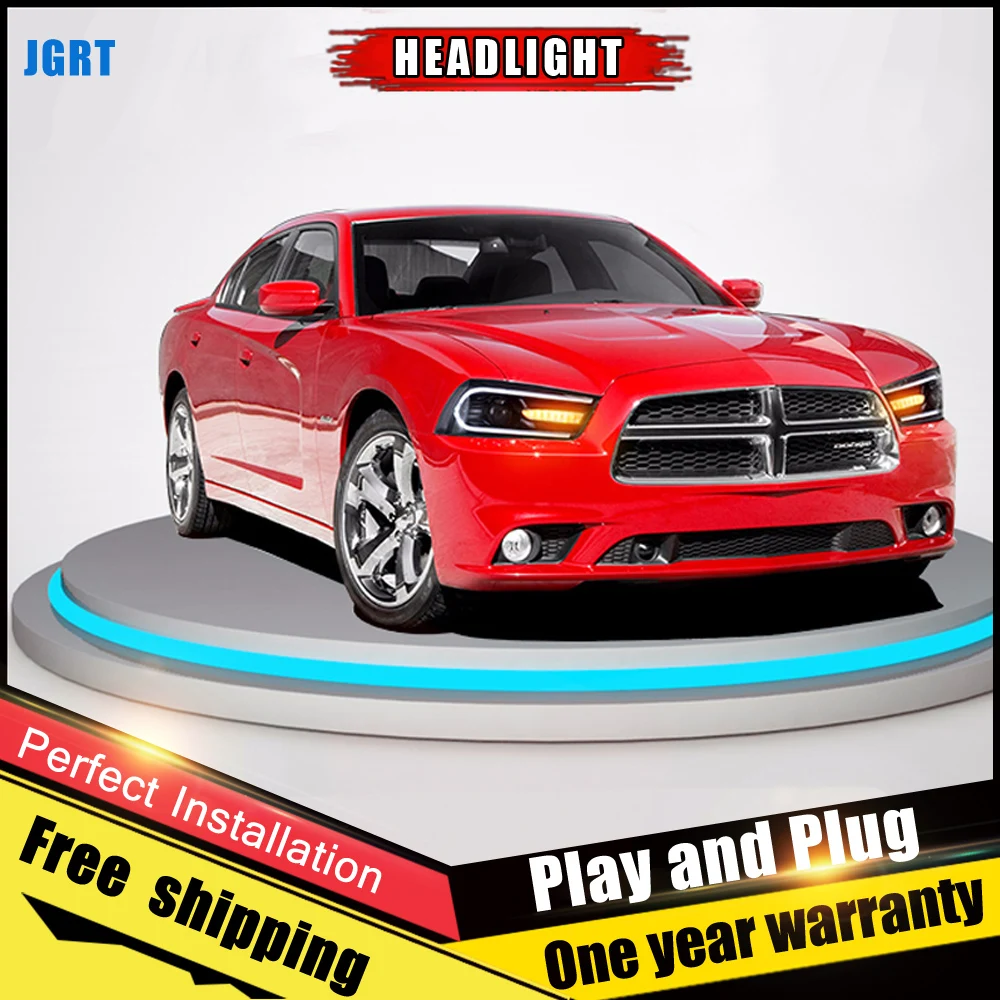 2 шт. автомобиль Стиль светодиодный фары для Dodge Зарядное устройство 2011-2014