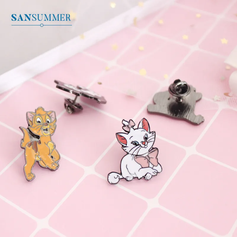 Женская Брошь в виде мультяшного кота SANSUMMER брошь капли смешная серия украшений