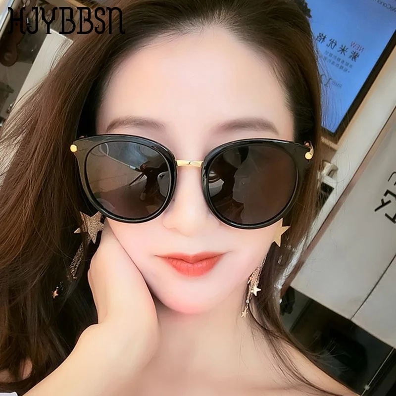 Женские солнцезащитные очки HJYBBSN Gafas De Sol Mujer Ретро стиль кошачий глаз