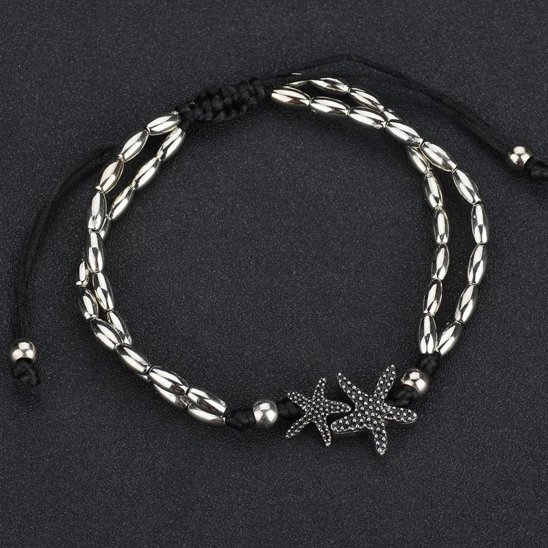 Винтаж Jewelry аксессуары Для женщин мода лето Мода кожаный шнур подвеска браслет