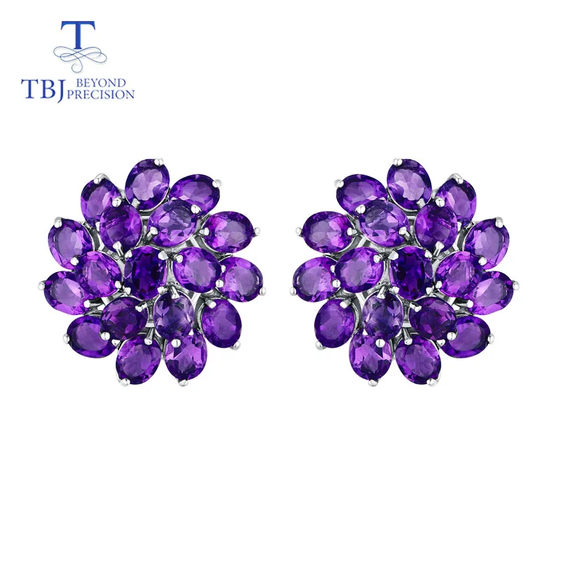 Женские серьги из серебра 925 пробы с аметистом|Серьги-подвески| |