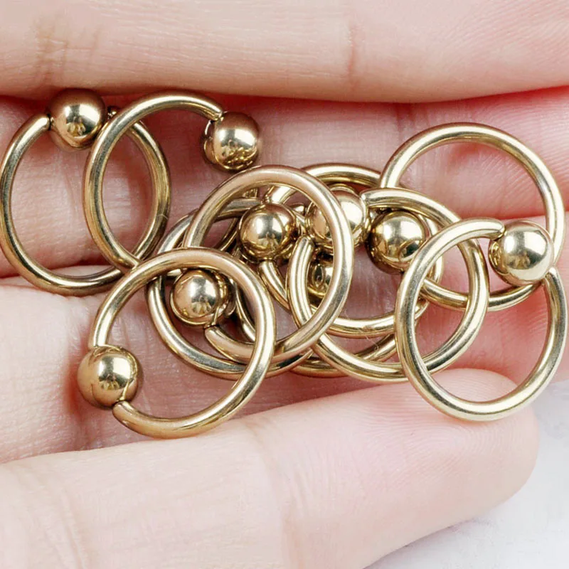 5 шт./лот Золотое кольцо из нержавеющей стали для бровей носа губ ушей Козелка
