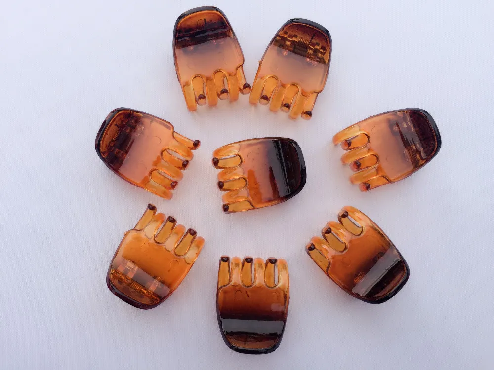 2 5 см x 3 4 шт. пластиковый зажим для волос черный Янтарный смешанные цвета женщин