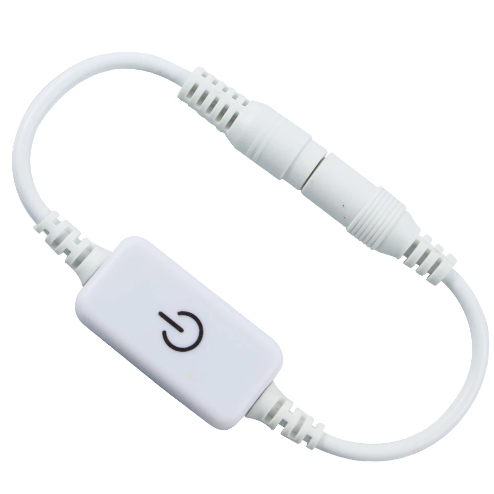 DC 12 V/24 V ITouch светодиодный регулятор яркости сенсорный выключатель с DC гнездовой и мужской штепсельной вилкой для одиночной цветной светодиодной полосы лампы в линии