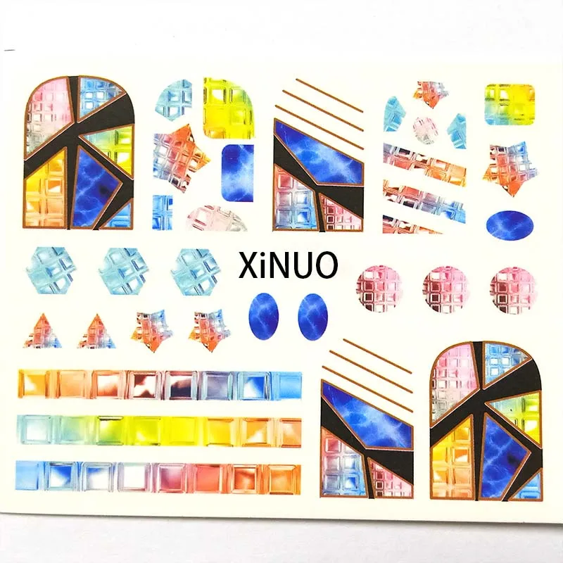 Набор стикеров для ногтей слайдер с переводом губ и воды украшения