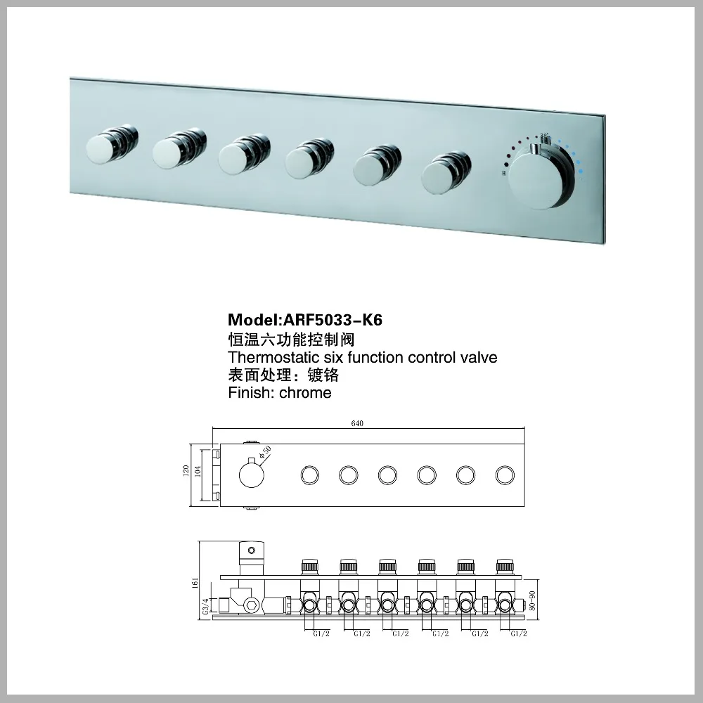 560*120 ММ Ванная Комната Смеситель Для Душа Клапан Кран Душ Контроллер Площади