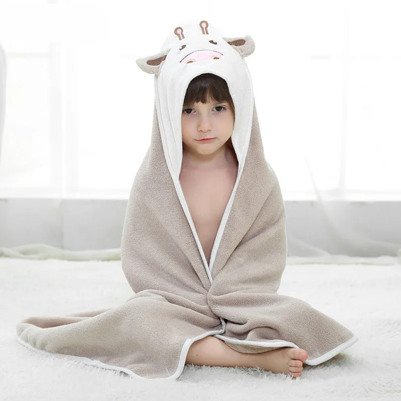 Детские банные полотенца детский банный халат с мультяшными животными хлопковые