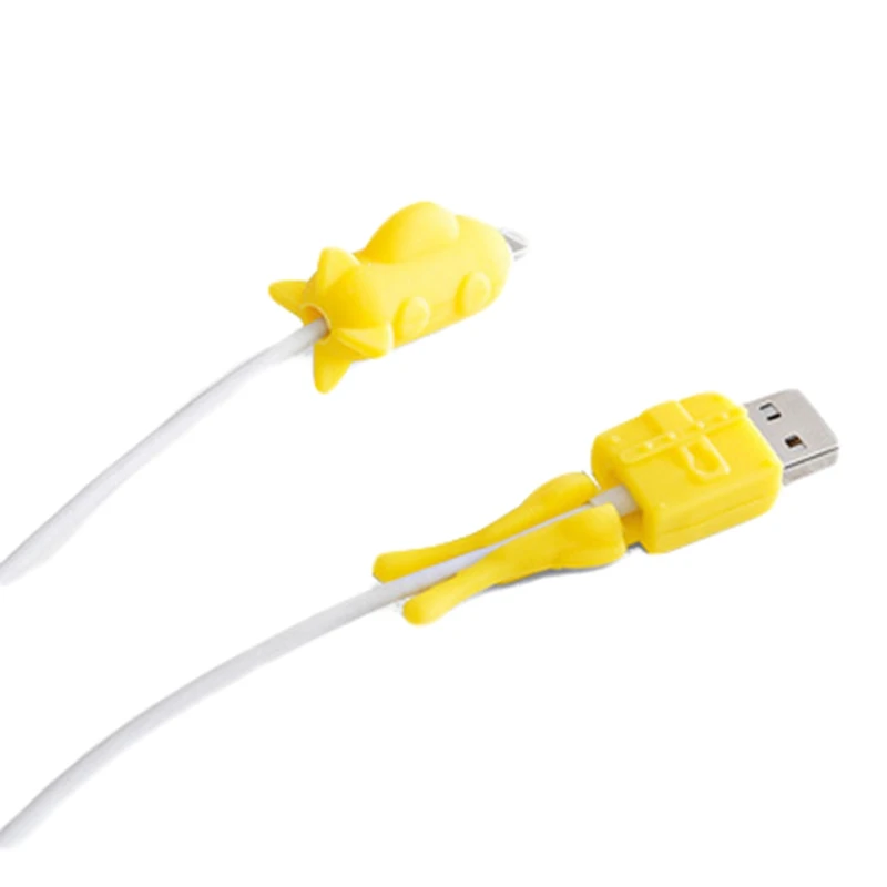 1 пара, милый мультяшный кабель, защитная крышка, usb зарядка, данные, наушники, шнур, намотка кабеля, защитный рукав для iPhone