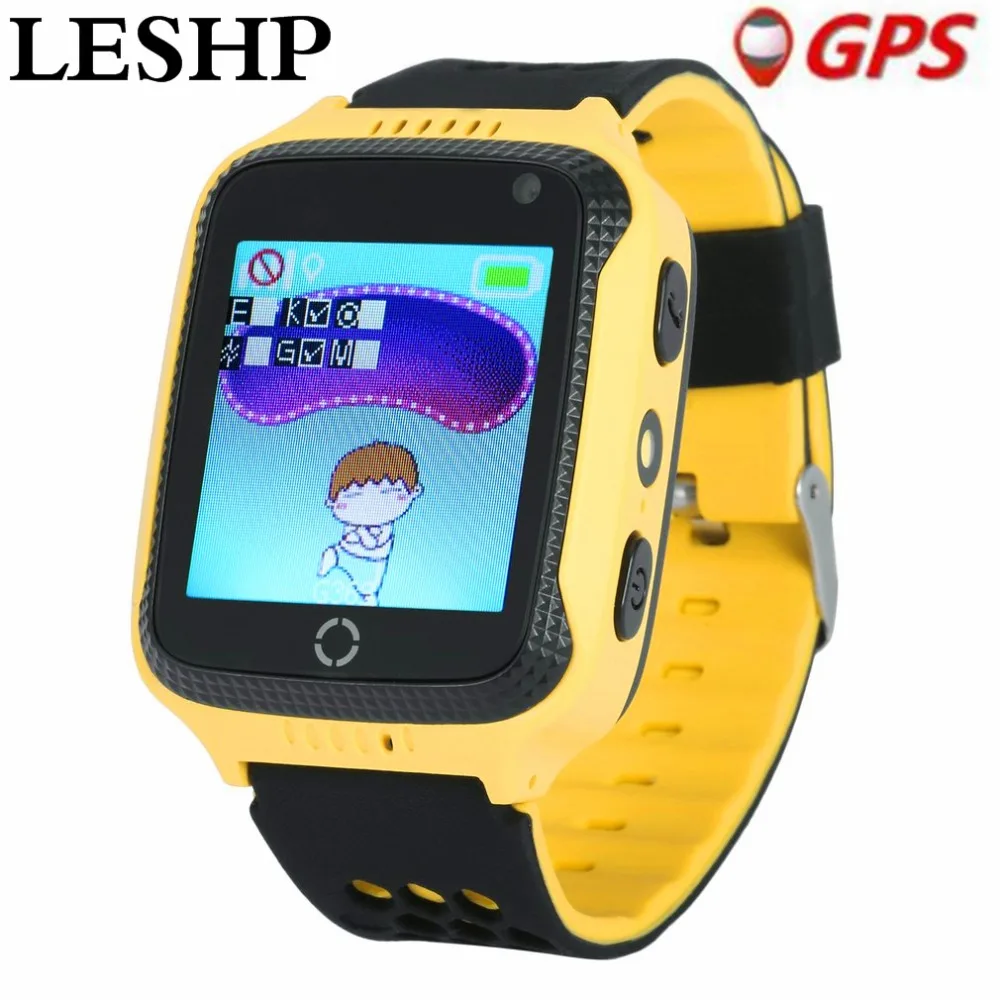 LESHP GPS Смарт часы с фонариком детские 1 44 &quotсенсорный экран SOS Вызов