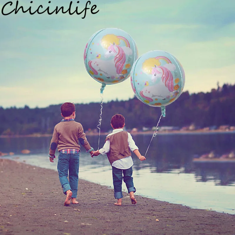 Chicinlife 1 шт. 24 дюйма 4D Единорог Фламинго воздушный шар для дня рождения Декор