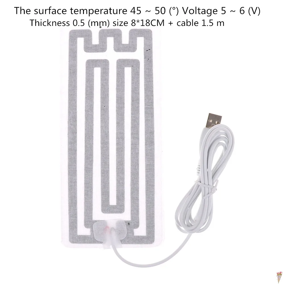 1pc 1pc USB Heated Tablet Women Men Winter Insoles Shoes Warmer Heater Pads, Electric Carbon Heating Sheet for Shoes Clothes - Цвет: 1pc