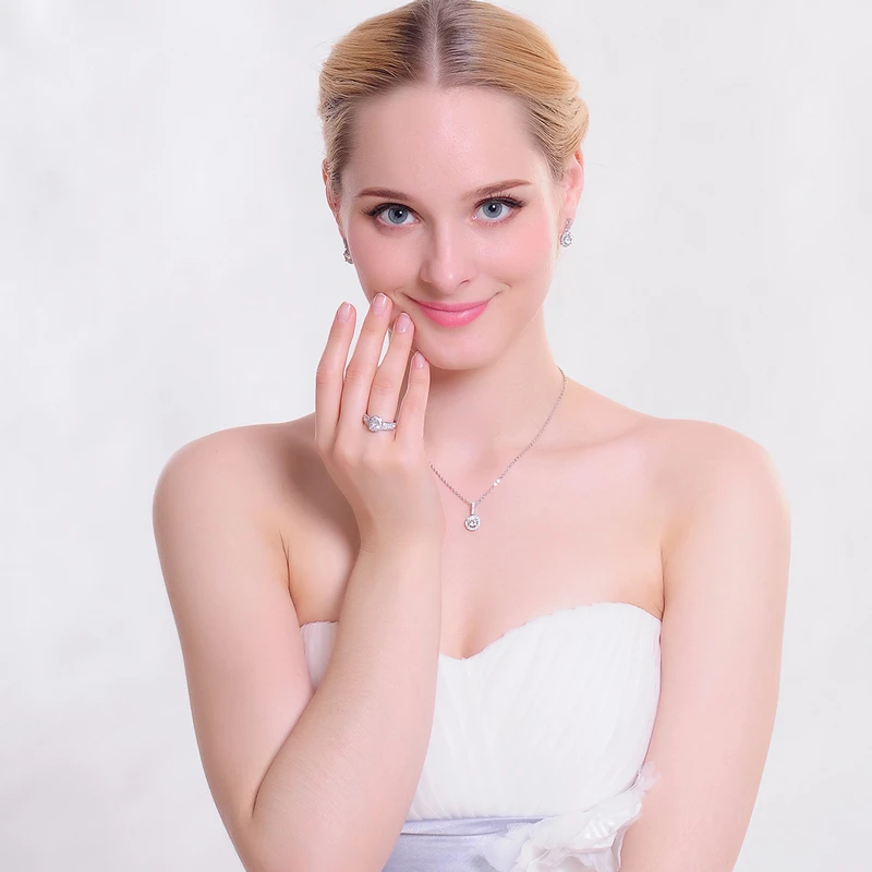 LZESHINE роскошный комплект ювелирных изделий Серебро Цвет micro декор кубический