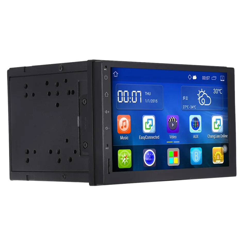 7 дюймов 2 DIN Автомобильный плеер GPS навигации Wi-Fi Android 5.1.1 4 ядра 1024*600