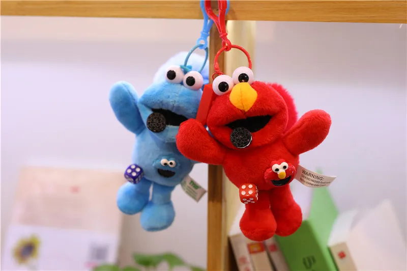 " печенье монстр брелок-плюшевая игрушка Elmo Сумочка мягкая кукла высокого качества подарок для девочек и влюбленных 12 шт./партия