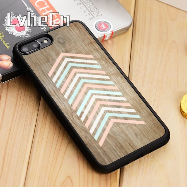 LvheCn деревянный пастельный шеврон чехол для телефона iPhone 5 6 s 7 8 plus 11 12 Pro X XR XS Max Samsung
