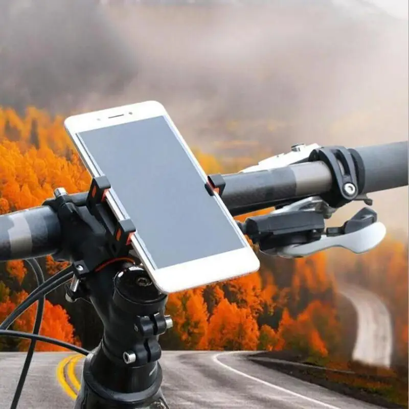 Aluminum Alloy Anti-Slip Mount Bracket Handlebar Clip Stand Bicycle Adjustable Phone Holder for Motorcycle | Спорт и развлечения
