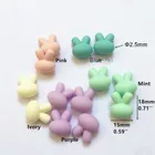 500 шт., силиконовые бусины в виде кролика, без бисфенола А