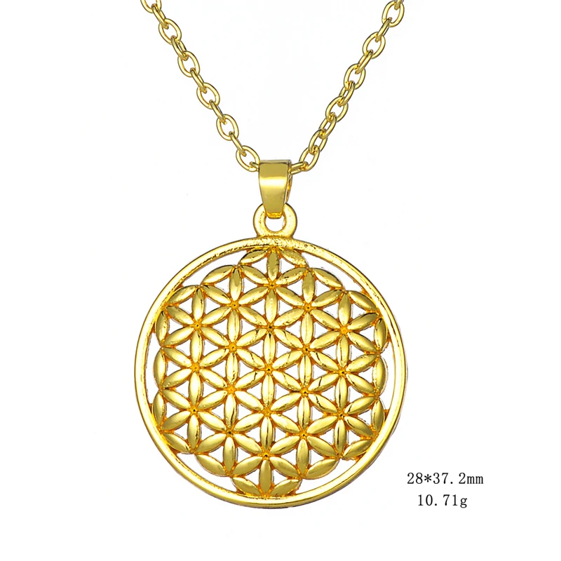 Женская цепочка с подвеской в виде цветка жизни|flower of life|flower life pendantfashion jewelry |