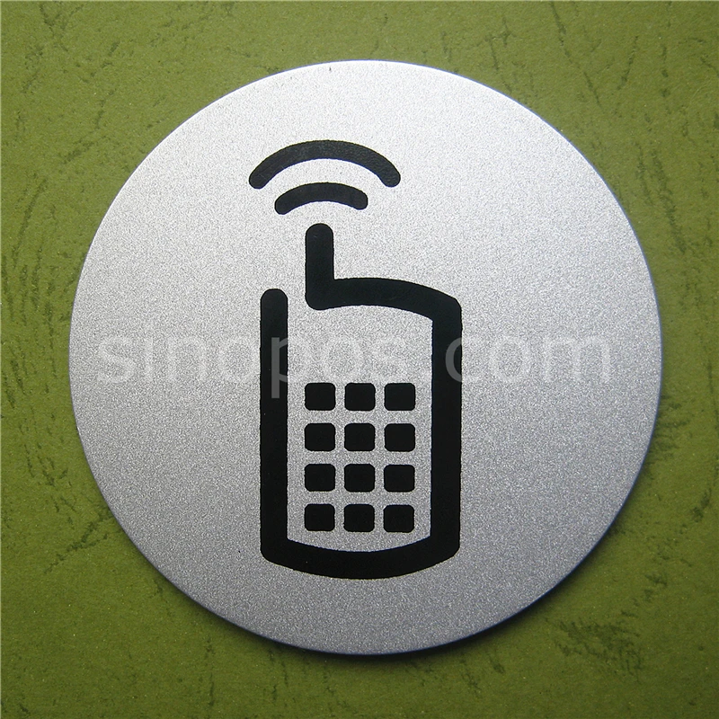 Разрешенный для телефона знак алюминиевая металлическая зона вызова сотовых