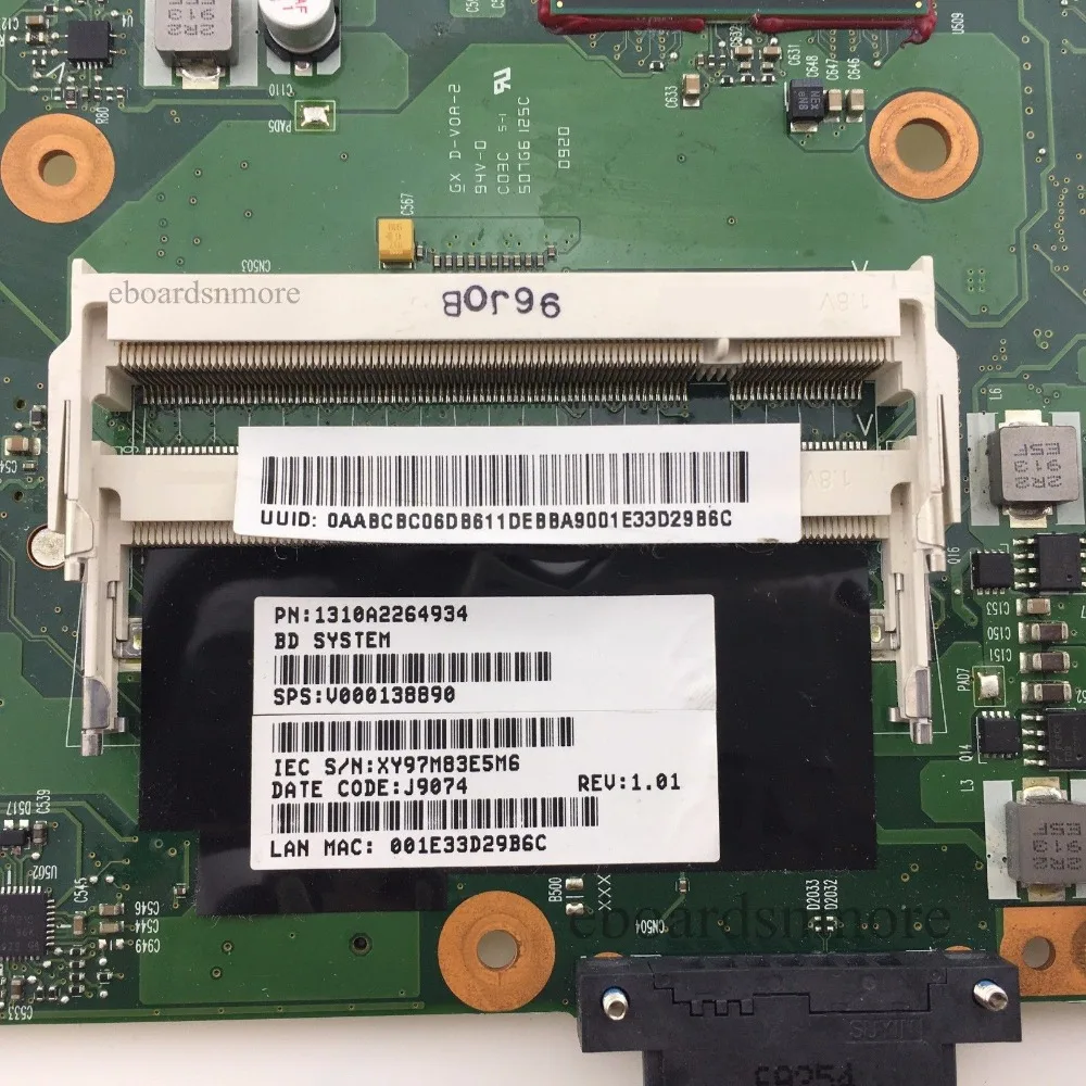 Материнская плата V000138890 для Toshiba Satellite L305 6050A2264901-MB-A02 SATA dvd магазин MOUGOL 60 дней