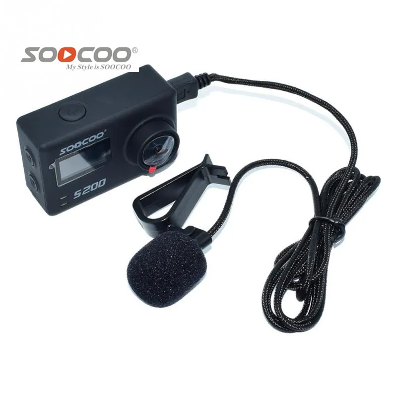 Аксессуары SOOCOO расширенный микрофон с держателем зажим для S80 S200 S300 4K Wi-Fi