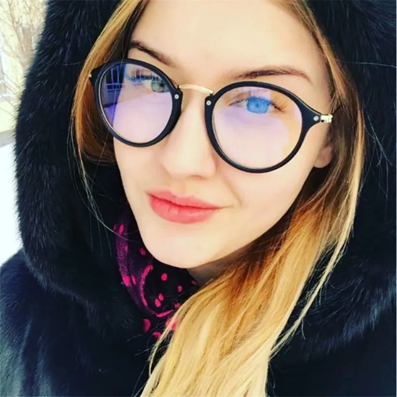 Прозрачные Ретро женские очки, оправа, Модные мужские очки, оправа, круглые прозрачные линзы, очки, оптическая оправа для очков