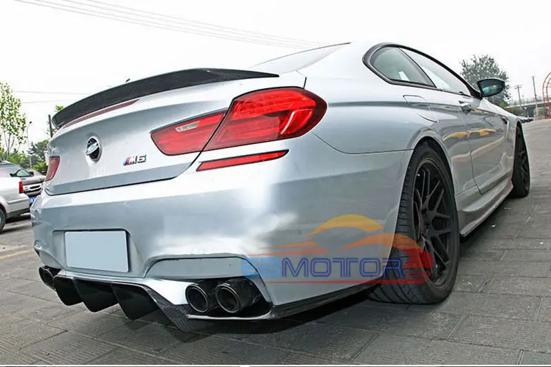 V стиль Настоящее углеродное волокно задний диффузор для BMW F06 F12 F13 M6 Grand Coupe 640i 650i
